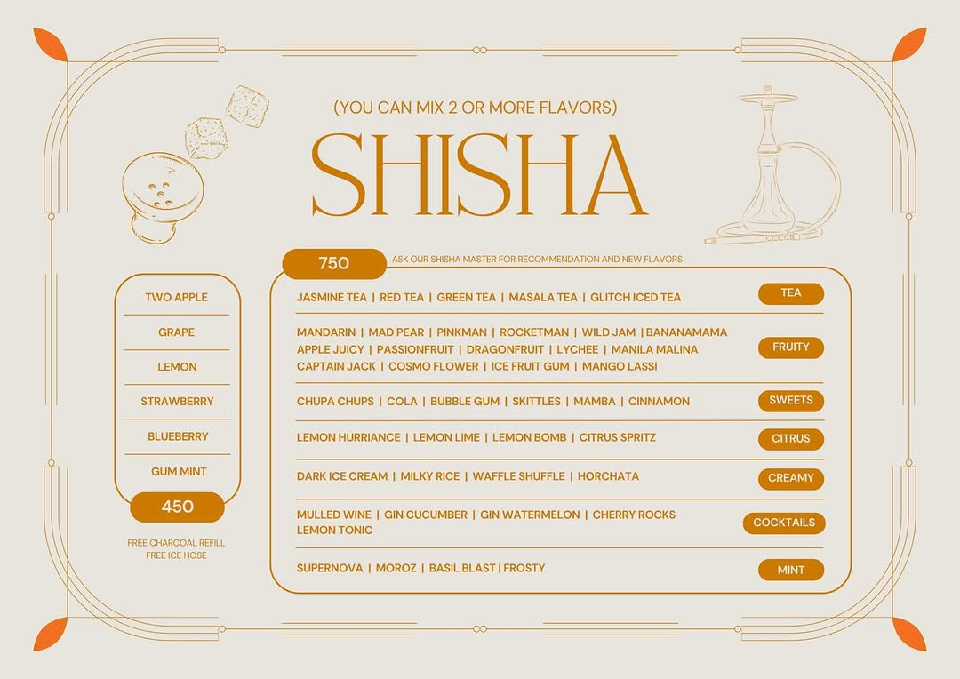 Grotto shisha and drinks